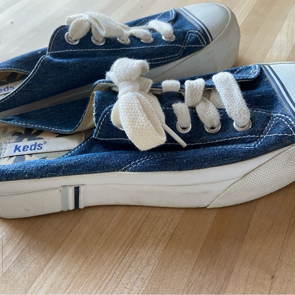 Super cute vintage platform keds denim sneaker slides size 7.5 - Picture 3 of 3